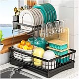 StowBin Abtropfgestell Geschirr mit 2 Ebenen - Geschirrständer mit...