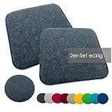 heimtexland ® 2er Pack Sitzkissen Filz Stuhlkissen Bodenkissen Polster...