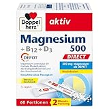 Doppelherz Magnesium 500 + B12 + D3 DIRECT mit DEPOT-Funktion - Magnesium...