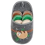 ONVAYA® ABS Gästepantoffel | Faultier | 6er Set | Antirutsch Sohle |...