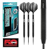 RED DRAGON Razor Edge Black Dartpfeile Tungsten Profi Steel Darts mit...