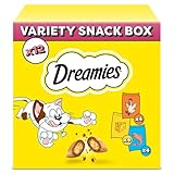 DREAMIES Katzensnacks - 12x60g - mit Huhn, Käse und Lachs - Traumhaft...