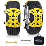 CCLIFE Schneeketten 6 Stück Universal für Reifenbreite 175-275 mm -...