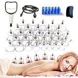 32 Stück Schröpfgläser mit Vakuumpumpe, Schröpfset aus PS-Material,...