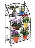 DOEWORKS 3 Etagen Metall Pflanzenständer Blumentreppen Blumentopf...