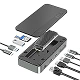 USB-C-Hub mit M.2-NVMe-SSD-Gehäuse, 10-in-1-USB-C-Dockingstation,...