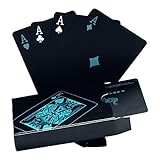 Schwarze Spielkarten Wasserdichtes Pokerkarten Profi Poker Playing Cards...