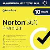 Norton 360 Premium 2024 | 10 Geräte | Antivirus | Secure VPN |...