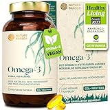 Veganes Omega 3 aus Algenöl | 120 hochdosierte Kapseln für 4 Monate |...
