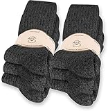 normani 6 Paar Norweger Socken mit Wolle Anthrazit, Wintersocken,...