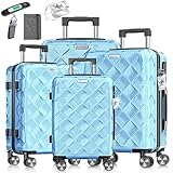 KESSER® Reisekoffer Set 4-teilig | Kofferset ABS Hartschalenkoffer mit...