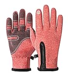 OUYUE Fahrradhandschuhe Wasserdichte, Flauschige, Warme Handschuhe Für...