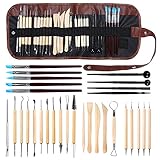 mreechan Modellierwerkzeug,30 Stück Carving Tools Clay Keramik Sculpting...