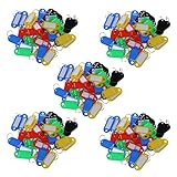 Mengmen 200 Stueck Kunststoff Farbmischung ID Aufkleber Schluesselkarte