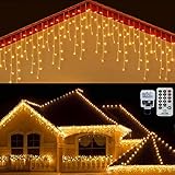 CERIAL 20M 540LEDs Eisregen Lichterkette Außen Weihnachten Lichtvorhang...