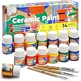 colozoo Glas und Porzellanfarbe Spülmaschinenfest | 14x20ml Farbe inkl....