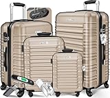 KESSER® 4tlg. Hartschalenkofferset Hartschalenkoffer Reisekoffer Set...