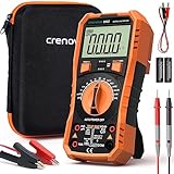 Crenova Digital multimeter, TRMS Voltmeter Ammeter Auto-Range 6000 Zähler...