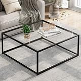 Couchtisch Quadrat Glas Schwarz, Quadratischer Couchtisch Aus Glas,...