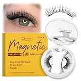 QUEWEL magnetische-Wimpern natürlicher Look, tragbare Magnet-Wimpern mit...