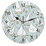 Tavisto Goose Runde Wanduhr, 25,4 cm, moderne Dekoration, Wanduhren, leise,...