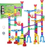 Ucradle Kugelbahn - 152pcs Mehrfarbige Murmelbahn Marble Run Set mit...