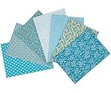 Jukway 7 Stück Baumwollstoff 50 x 50 cm Quadrate Patchwork Stoffe zum...