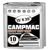 CAMPMAC Strapazierfähige Abdeckplane, 4,5 x 9,2 m, 3 mm große,...