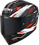 Suomy Track-1 404 Helm (Grey/Black/Red,XL (61/62))