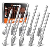 MEISTERGRIFF® Hartmetall Frässtifte [10 Stück] für Holz und Metall -...