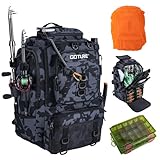 Goture Angelrucksack mit 2 Köderbox Angeln & Kühltasche, 40-Liter...