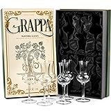 GLASSIQUE CADEAU Kristall Grappa und Likör Gläser | 6er Set | Kleines 90...