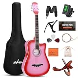 ADM 38 Zoll Akustikgitarre Bundle für Anfänger Erwachsene mit...