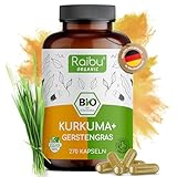 Raibu Kurkuma Gerstengras Kapseln Bio (270 x 700 mg) - In Deutschland...