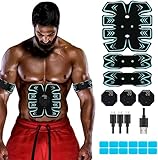 Colexy EMS Trainingsgerät Bauch, EMS Bauchmuskeltrainer Set, 10 Modi und...