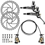 Kethvoz MTB Hydraulische Bremsen Set 4 Kolben, Scheibenbremse Fahrrad Set...