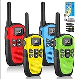 NXGKET Walkie Talkie 4er Set, Walkie Talkie Aufladbar für Erwachsene...