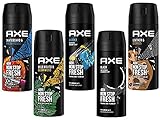 AXE Bodyspray Deo Spray Set 5x 150ml in beliebten Duftrichtungen für...