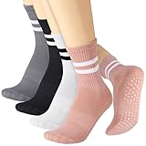 Apricitie 4 Paar Rutschfeste Socken Damen,Stoppersocken Yoga-Socken mit...