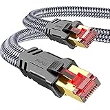 SNOWKIDS Cat 8 LAN Kabel 5m, 40Gbps Netzwerkkabel Ethernet Kabel 2000MHz...