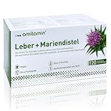 amitamin Leber + Mariendistel, Apothekenqualität, 120 Kapseln für 4...