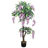 Decovego Blauregen Wisteria Glyzinie Kunstpflanze Künstliche Pflanze...