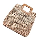 LIGIGWASH 1Stück Große Handgewebte Strandtasche für Damen...