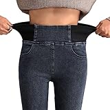 Onsoyours Damen Skinny Jeans High Waist Denim Jeggings Knopfleiste Stretch...