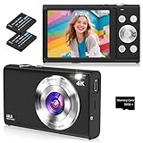 Digitalkamera, 4K Autofokus Fotoapparat Fotokamera mit 32G SD Karte HD 48MP...