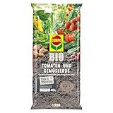 COMPO BIO Tomaten- und Gemüseerde, Erde für alle Garten- und...