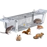 PATEMZON Rattenfalle Lebendfalle, 41x14 x11cm Marderfalle groß, Premium...