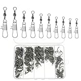 Xynovate 150 Stück Angel Wirbel Set, Angeln Kugellager Wirbel, Angeln...