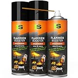 Spraytive 3 x 500ml Grillanzünder-Spray Flammenbooster - Bis zu 90x Feuer...