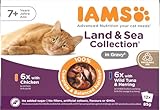 IAMS Delights Senior Katzenfutter Nass - Multipack mit Huhn und Fisch in...